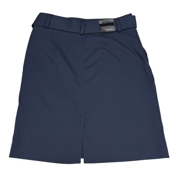 NWT BANANA REPUBLIC Utility Tie Waist Pencil Skirt Size 6 Navy Prep - Picture 5 of 5